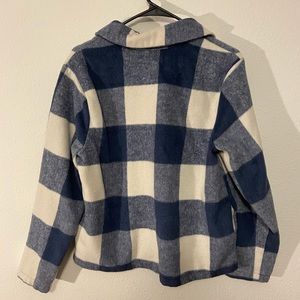 Long sleeve plaid hip Shacket